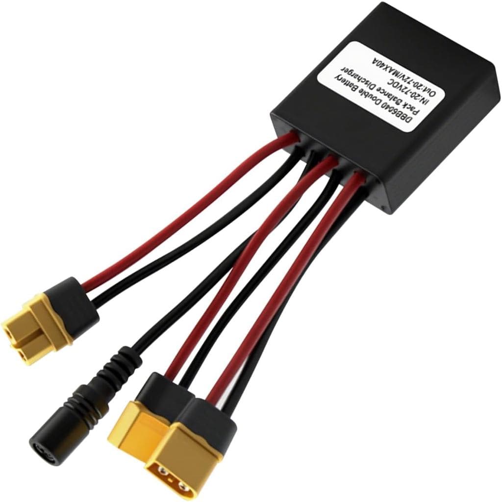 Conversor de Descarga de Bateria Dupla para Bicicleta Elétrica, Adaptador de Módulo Paralelo de Bateria Dupla 20V-72V pa