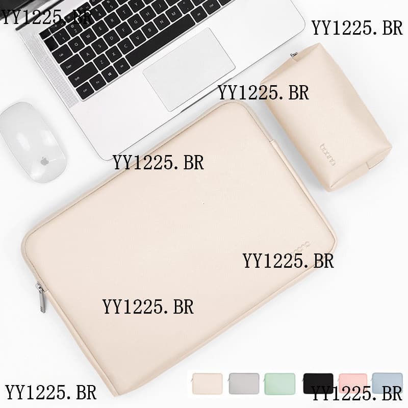 Capa De Couro Simples E Macia Baona Bolsa Para Laptop À Prova D'água iPad Macbook Air Pro 11/12/13/14/15.6 Polegadas
