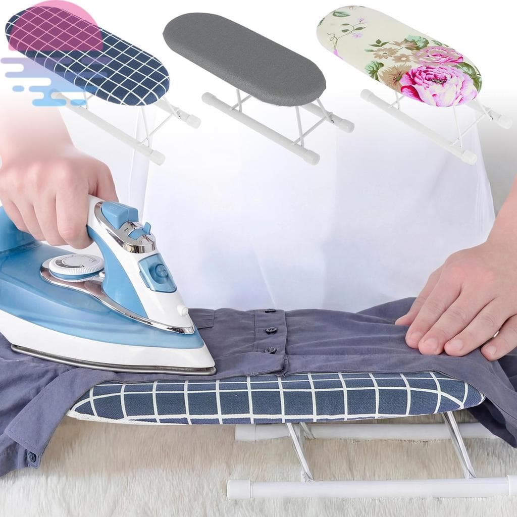 Tábua De Passar Roupa De Mesa Pequena Com Pés Dobráveis Antiderrapantes Portátil Almofada Resistente Ao Calor 10.2x4.3x3