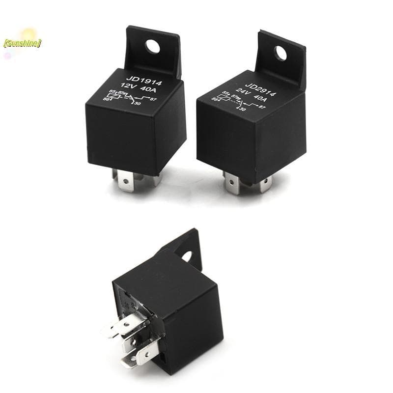 [Sunshine] Relé De Carro De 5 Pinos 40A Automotivo Normalmente Aberto DC 12V/24V Relés Para Luz Principal [Novo]