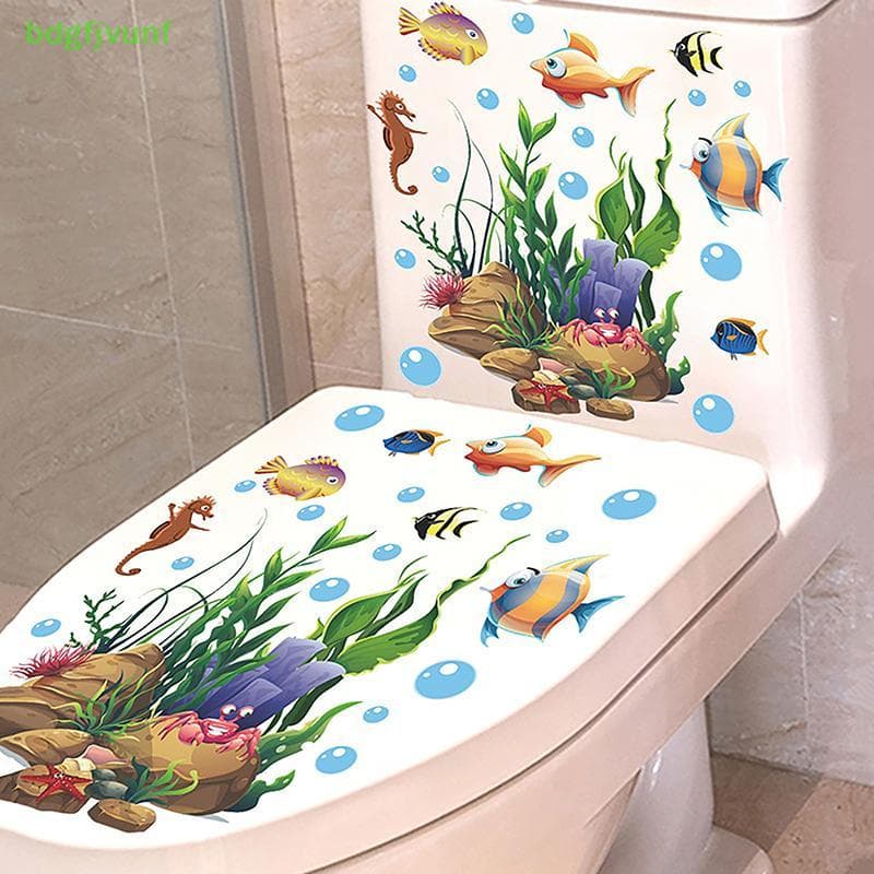 BDGF Toalete Stier Forte Adesivo Decorativo Mar Peixe À Prova Dwaterproof Água Para Casa BR