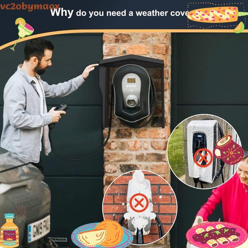WallBoxes Estação De Carregamento De Veículos Elétricos Acessórios De Proteção Para Teto Poste Capa De Aço Inoxidável À