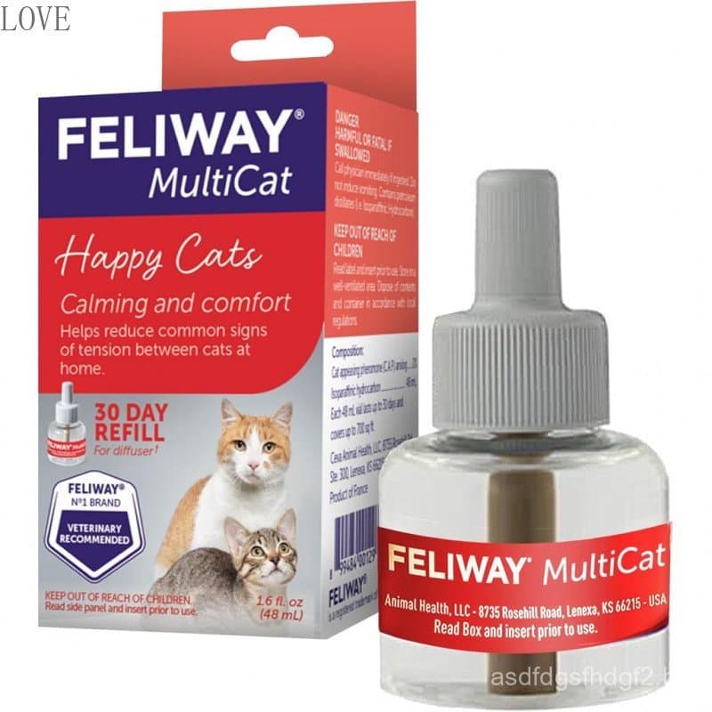 Pacote de Refil de Aromaterapia Calmante Multifuncional FELIWAY (1 pacote, suprimento para 30 dias) – Ajuda a reduzir di