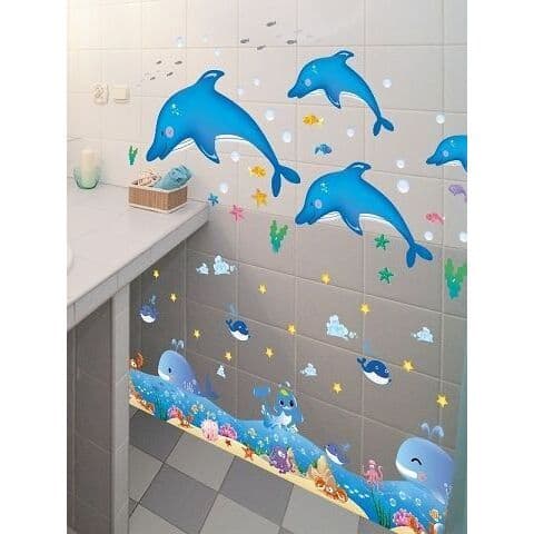 Adesivos de parede Papel de parede Papel de autoadesivo Banheiro Banheiro Adesivos de parede de desenhos animados
