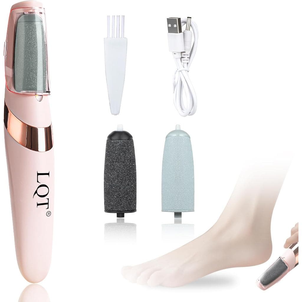 LQT ®   Lixa Elétrica para Pés – Removedor de Calos Recarregável para Pele Dura e Rachada – Kit de Pedicure para Uso Dom