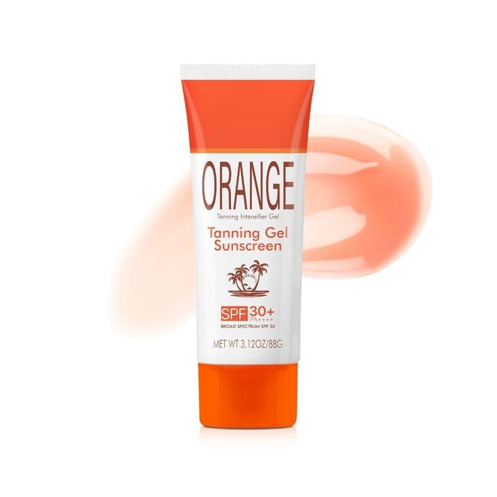 OrangeTanningGelProtetor Solar SPF30+, Hidratante e Umectante com Óleo de Coco, Protetor Solar Não Oleoso para Todos os