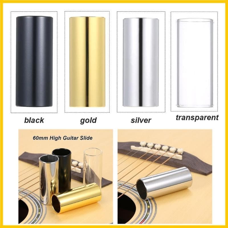 Guitarra Slide Barra Deslizante Inoxidável Para Instrumento Cordas Corrediça Aço