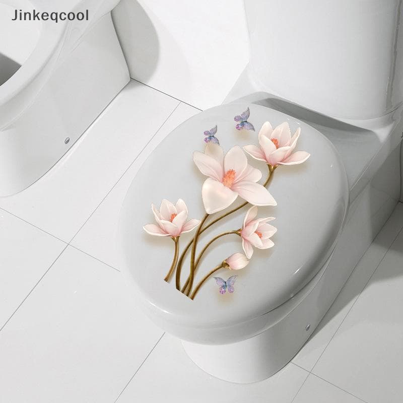 Jqbr Flor Toalete Stiers Capa De Assento Do Banheiro Stier Auto-Adesivo Removível À Prova Dwaterproof Água PVC Geladeira