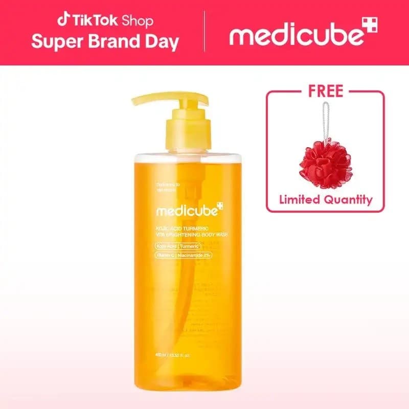 [NOVO] [medicube] Sabonete Líquido Corporal Iluminador com Ácido Kójico, Cúrcuma e Vitamina |   Para pele problemática,