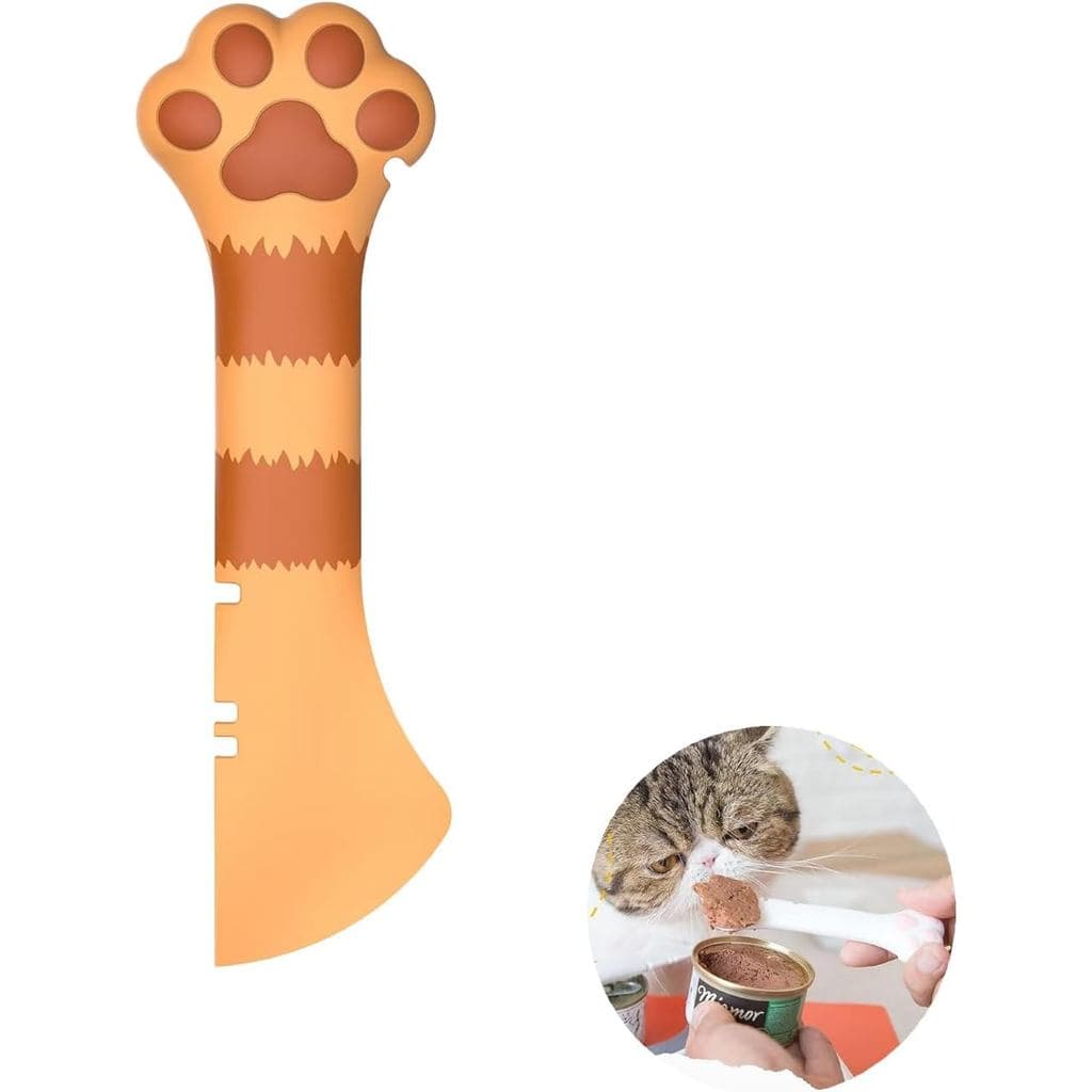 Colher De Silicone Para Alimentos Animais De Estimação , Abridor De Latas De Gato , Pata , Comida Seca E Molhada Com Min