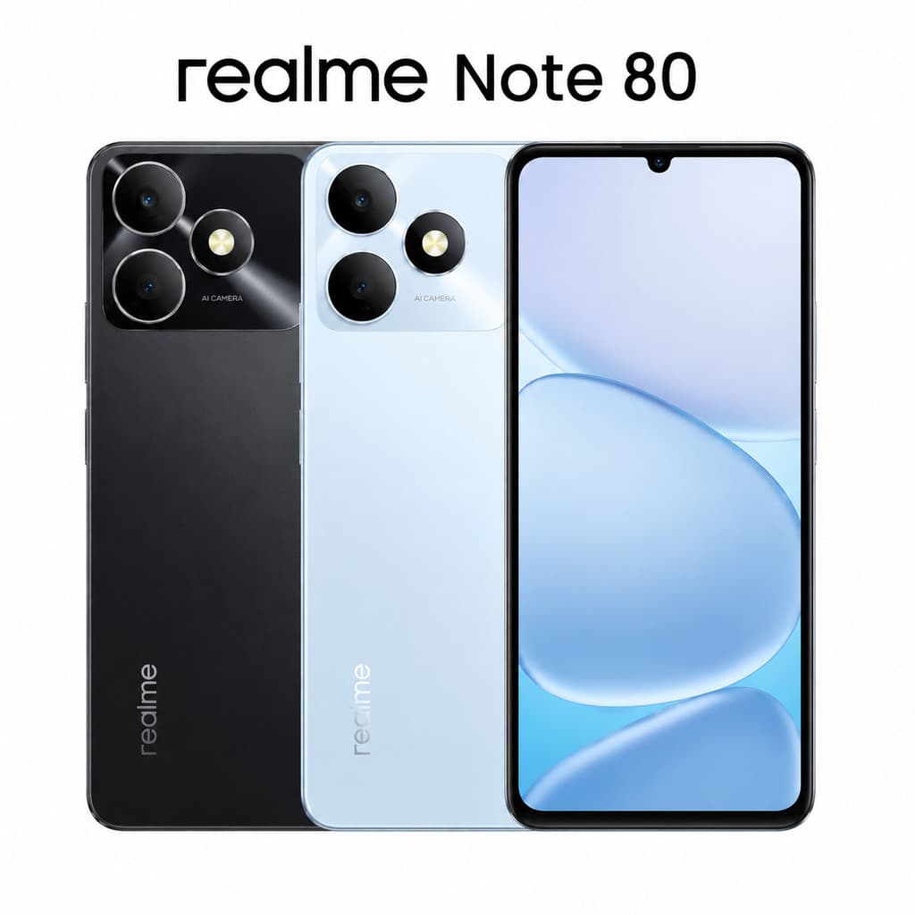 Smartphone Realme Note 80 4G 128GB 4GB RAM Android 15 Tela 6,74” 90Hz Bateria 6000mAh