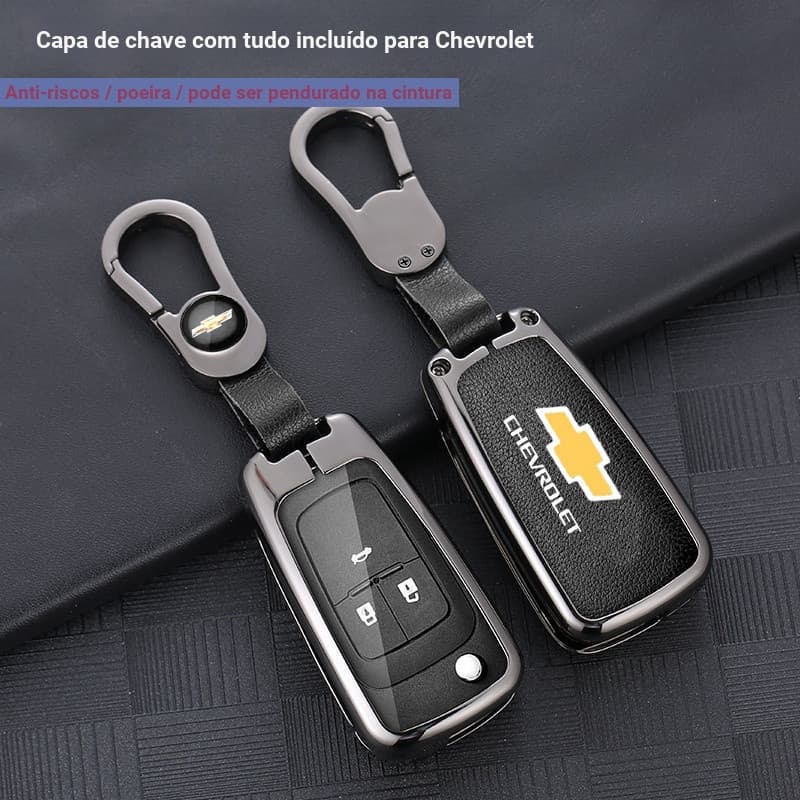 Capa de Chave de Carro em Liga de Zinco para Chevrolet Cruze Aveo Trax Sail Malibu, Opel Vauxhall Astra Corsa Meriva 7CL
