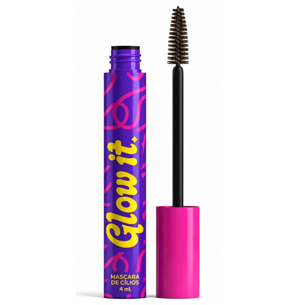 Mascara de Cílios Maquiagem Glow It Fórmula que Não Borra