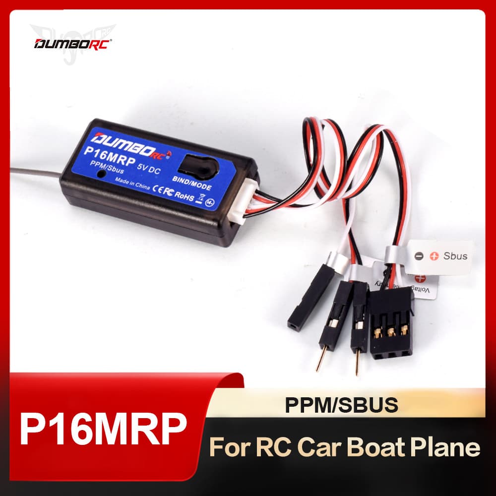 DUMBORC P16MRP RC Receptor 16CH 2.4GHz SBUS PPM Saída Suporta Simulador Para Todos Os Transmissor Avião Carro Barco