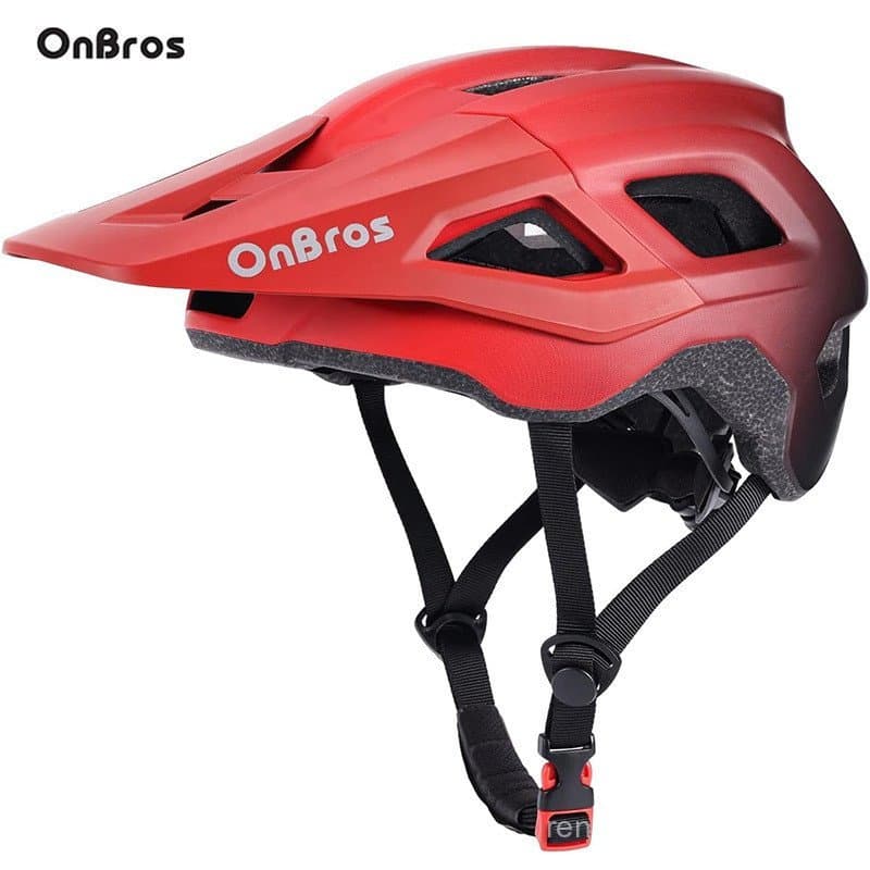 Capacete de mountain bike OnBros, capacete unissex para ciclismo off-road, capacete leve e integrado para bicicleta de e