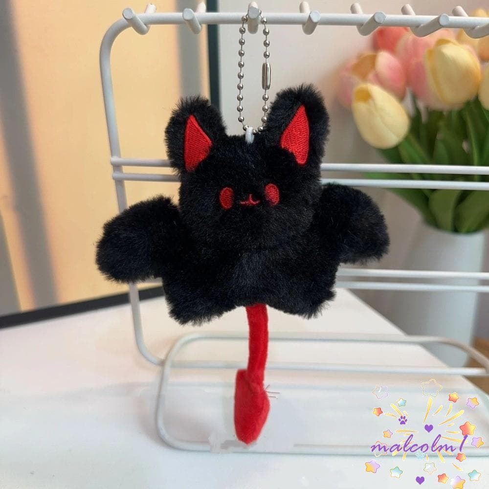 MALCOLM1 Chaveiro De Boneca De Morcego De Pelúcia , Do Pequeno Diabo Para Decoração De Quarto Com Asas , Olhos Vermelhos