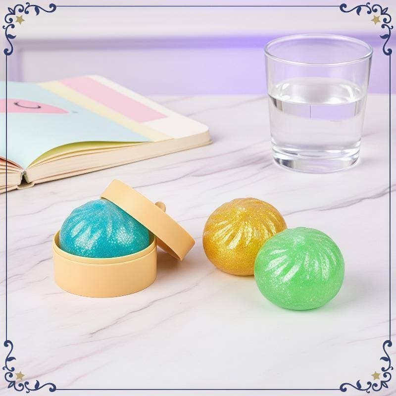Bsbl Glitter Mochi Realista Vapor Bun Alívio Do Estresse Macio Sensorial Brinquedo Para Crianças Saco De Festa Enchiment