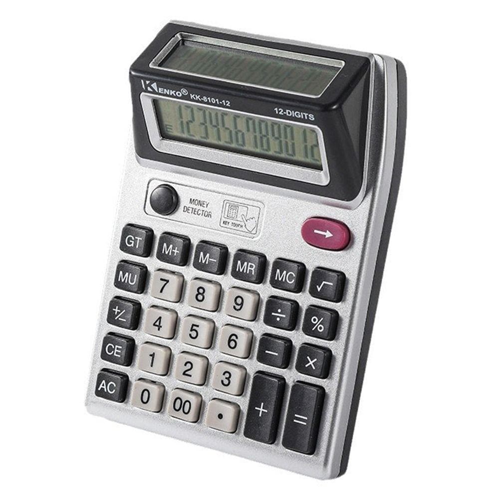 Calculadora De 12 Dígitos , Contador Financeiro Multifuncional Com Tela Grande , Alimentada Por Bateria