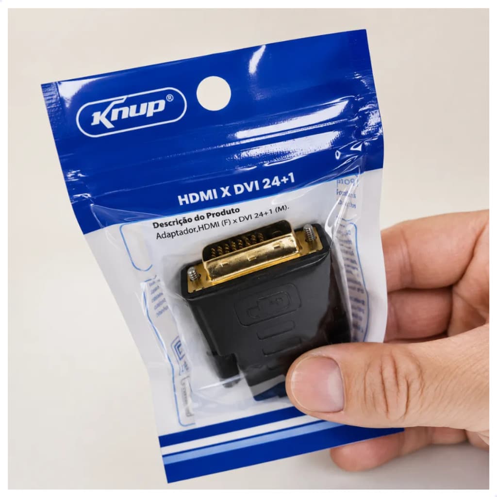 ADAPTADOR HDMI X DVI 24+1 KNUP KP-HM019