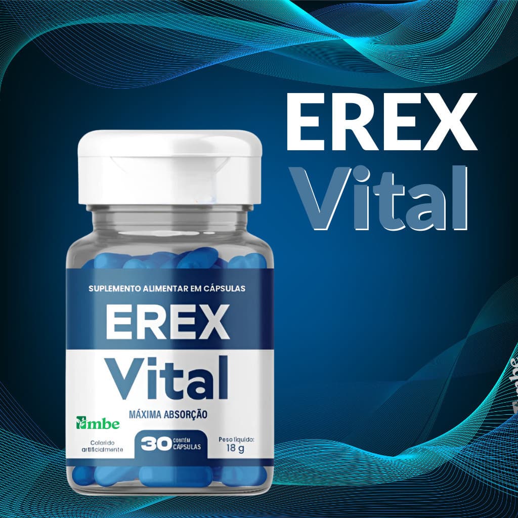 Erex Vital Original  - 30 Capsulas  - 18g Suplemento Alimentar Sem Sabor