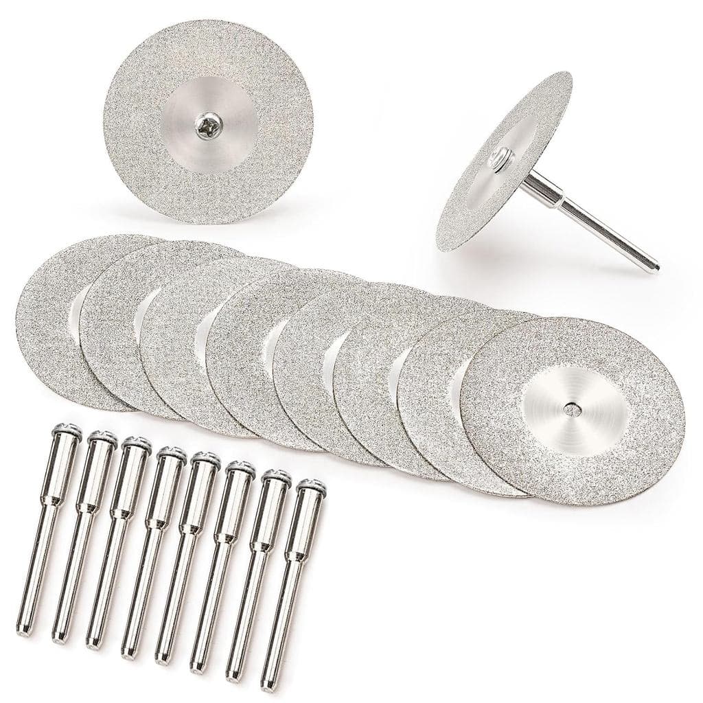 Disco de Corte de Diamante SI FANG 40mm com Mandril de 1/8" para Vidro, Ágatas, Rochas, Cerâmica, Metal, Discos de Corte