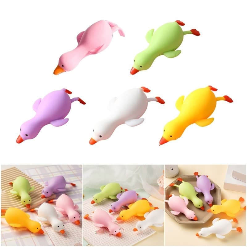 Estone Macio Squeeze Pato Brinquedo Para Alívio Do Estresse Sensorial Silicone Portátil Viagem Companheiro Todas A