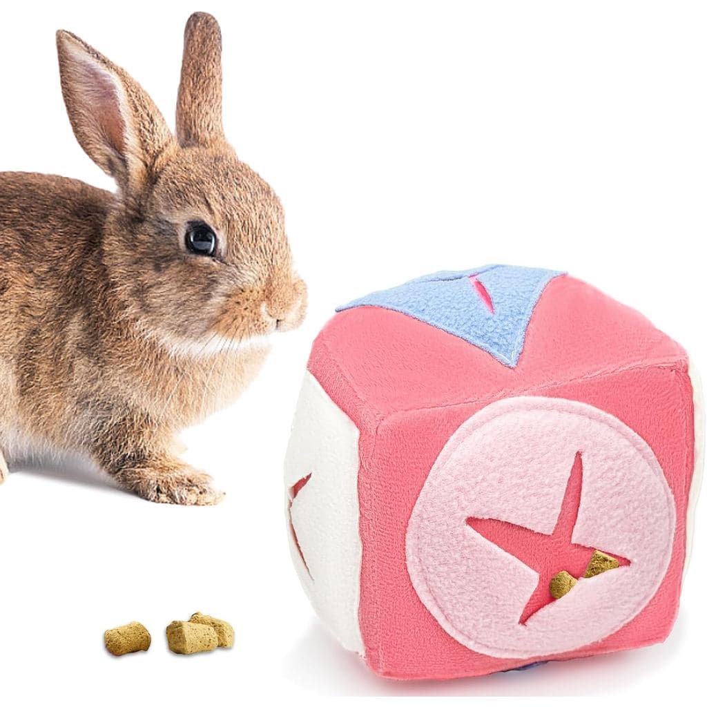 Brinquedo de Forrageamento Grande para Coelhos com Sino, Bola Lavável para Coelhos, Brinquedo Interativo para Coelhos, Q