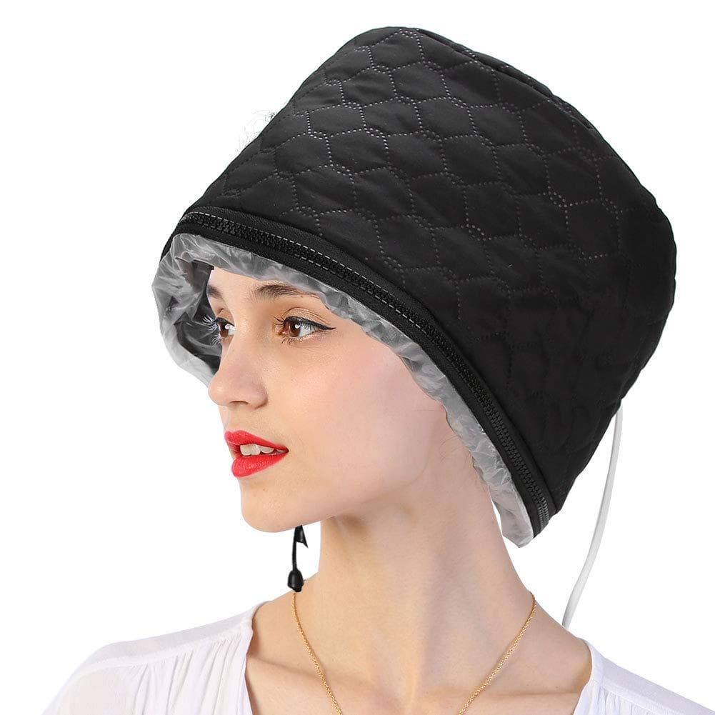 Touca Elétrica Vaporizadora para Cabelo para Condicionamento Profundo, Touca Térmica com Temperatura Ajustável para Trat