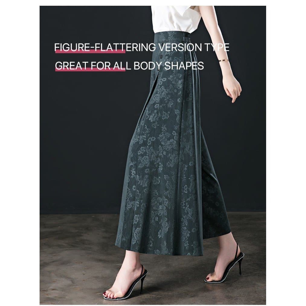[Leve e Elegante] Calças pantalonas largas com tecido fluido: moda casual para mulheres/Mãe/Conforto