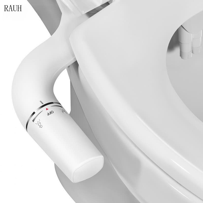 Assento de Bidê Ultra-Fino para Banheiro com Conexão de Latão, Chuveiro Higiênico com Pressão de Água Ajustável QUVW