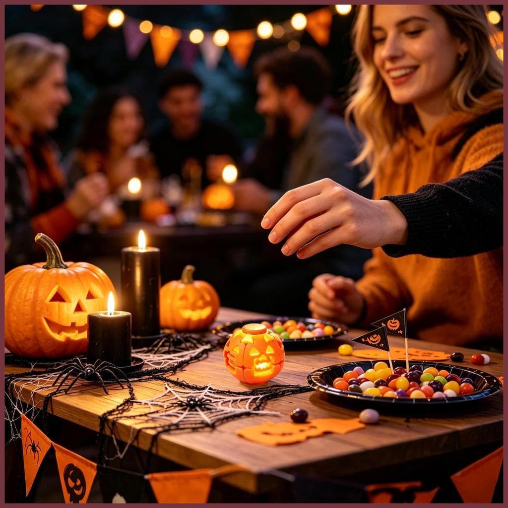 Brinquedo Fidget Halloween Rotativo Abóbora Pequeno Alívio Do Estresse Brinquedos Para Crianças Adolescentes Adultos Est