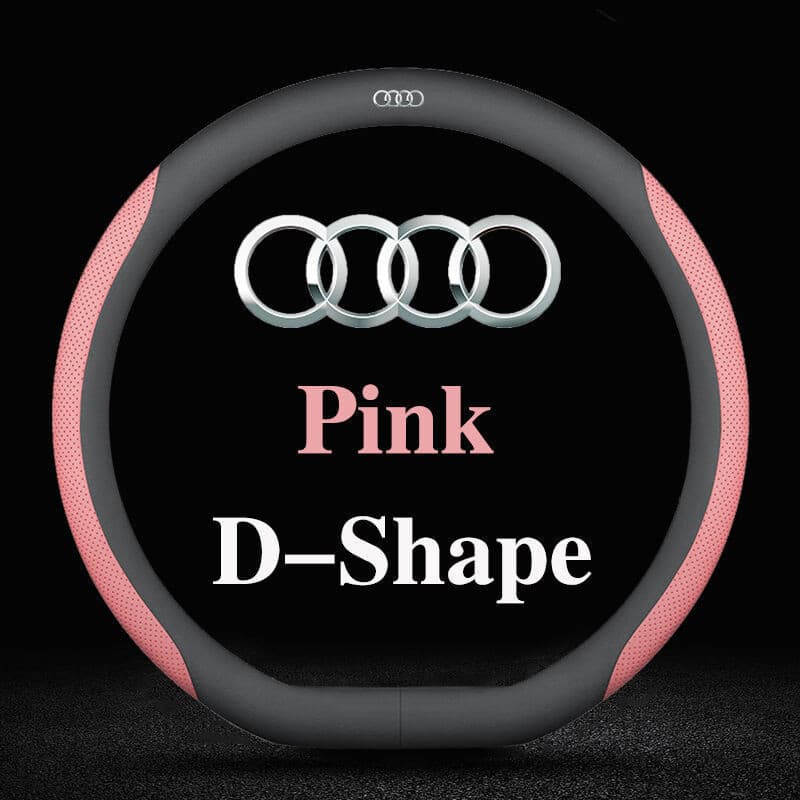 Capa de Volante de Couro para Carro em 5 Cores para Audi A3 A4 A5 A6 A7 A8 Q5 Q3 Q7 2019 2020 2021 2022 2023, Nova Atual