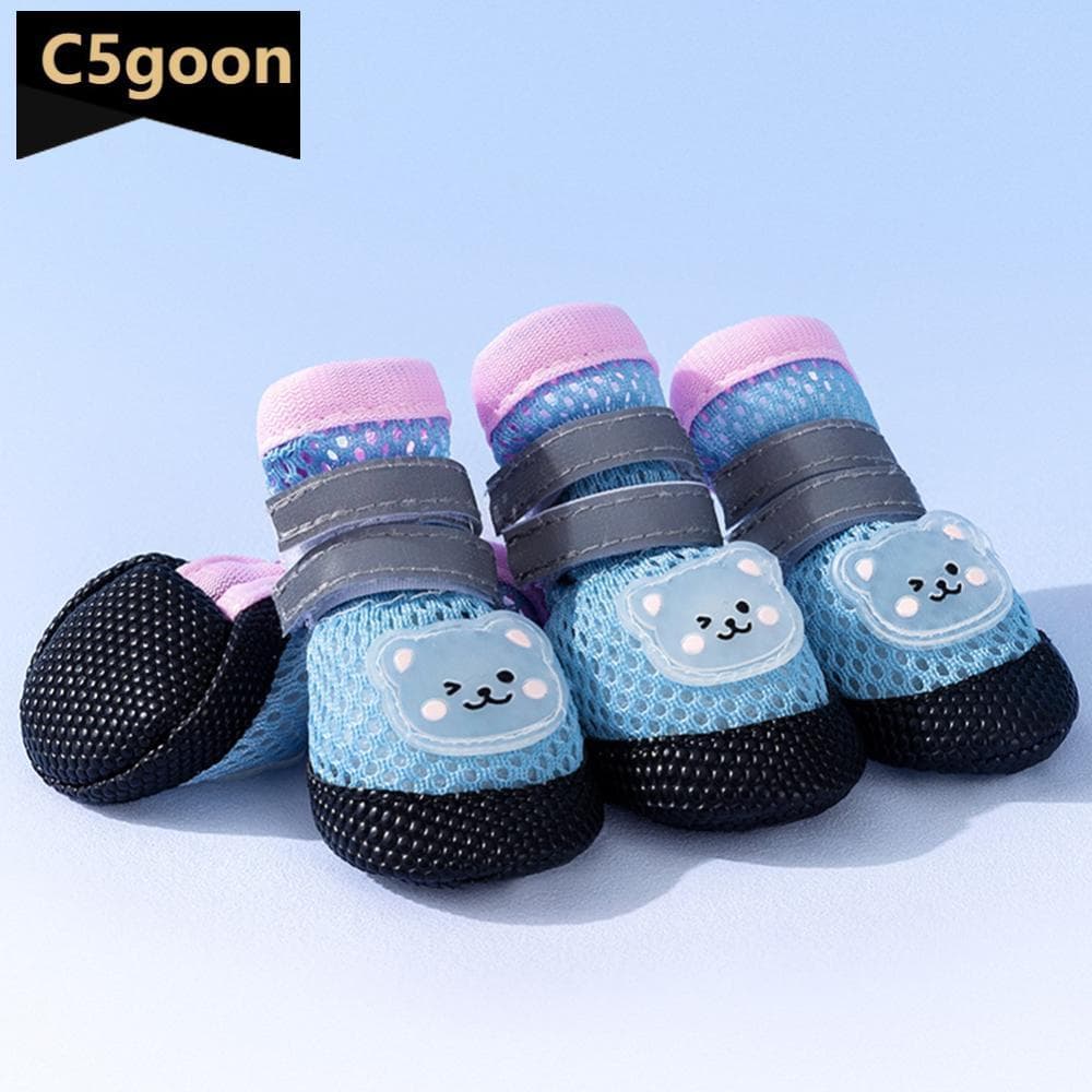 C5GOON Sandálias De Malha Respirável Para Cães Pequenos Sapatos De Verão Animais De Estimação Com Sola Elástica Antiderr