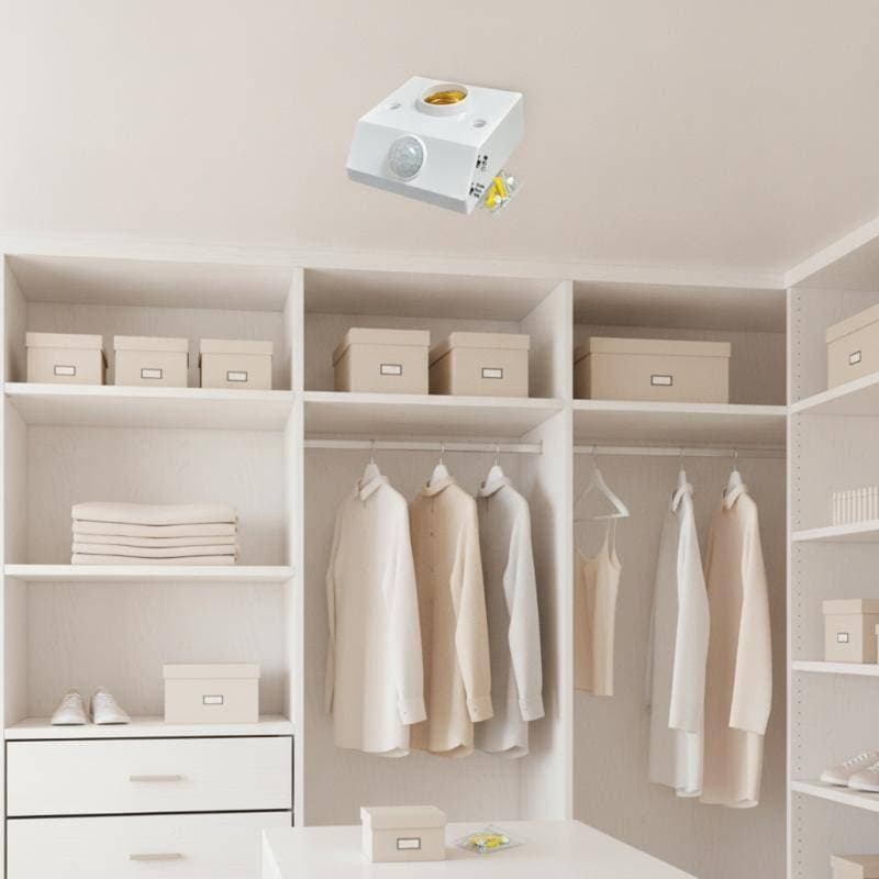 & Sellbest E27 Interruptor De Cabeça Da Lâmpada Com Sensor De Luz 85-265V Liga/Desliga Automático Branco Para Uso De Ilu