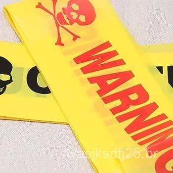 Fita Isolamento De Crime Faixa Segurança Decoração Halloween
