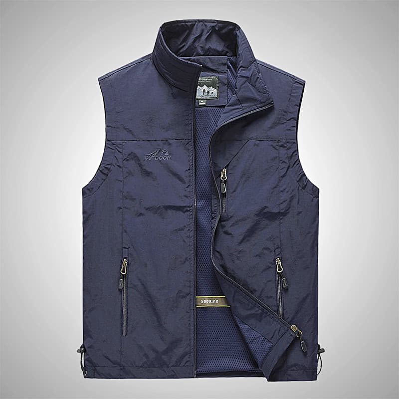 Colete Masculino Ultraleve de Secagem Rápida em Malha para Pesca e Camping, Jaqueta Clássica Sem Mangas Ao 2741 3814 394