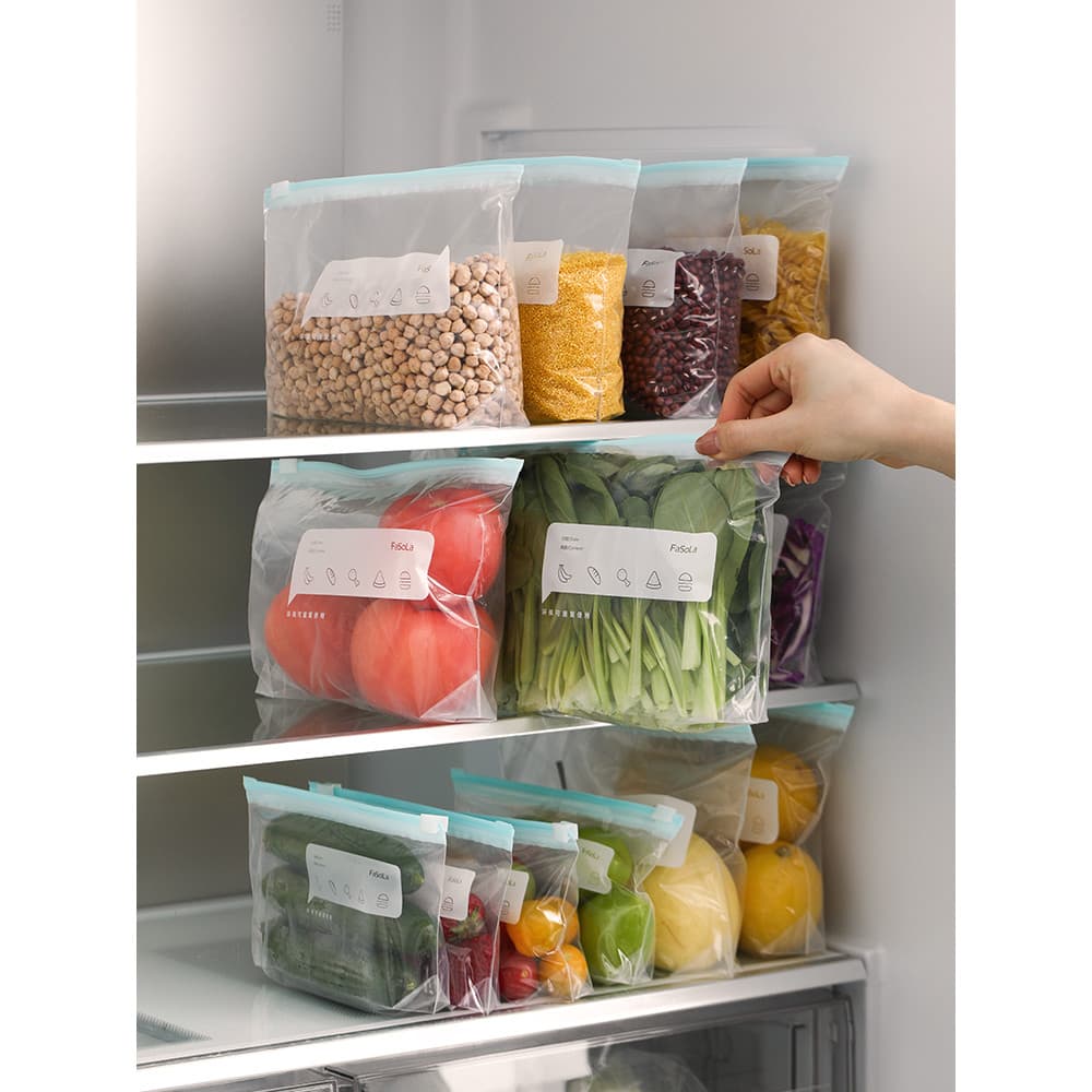 Saco de vedação fresco-mantendo saco de alimentos domésticos Ziplock geladeira dedicado Anti-corda saco denso Freezer en