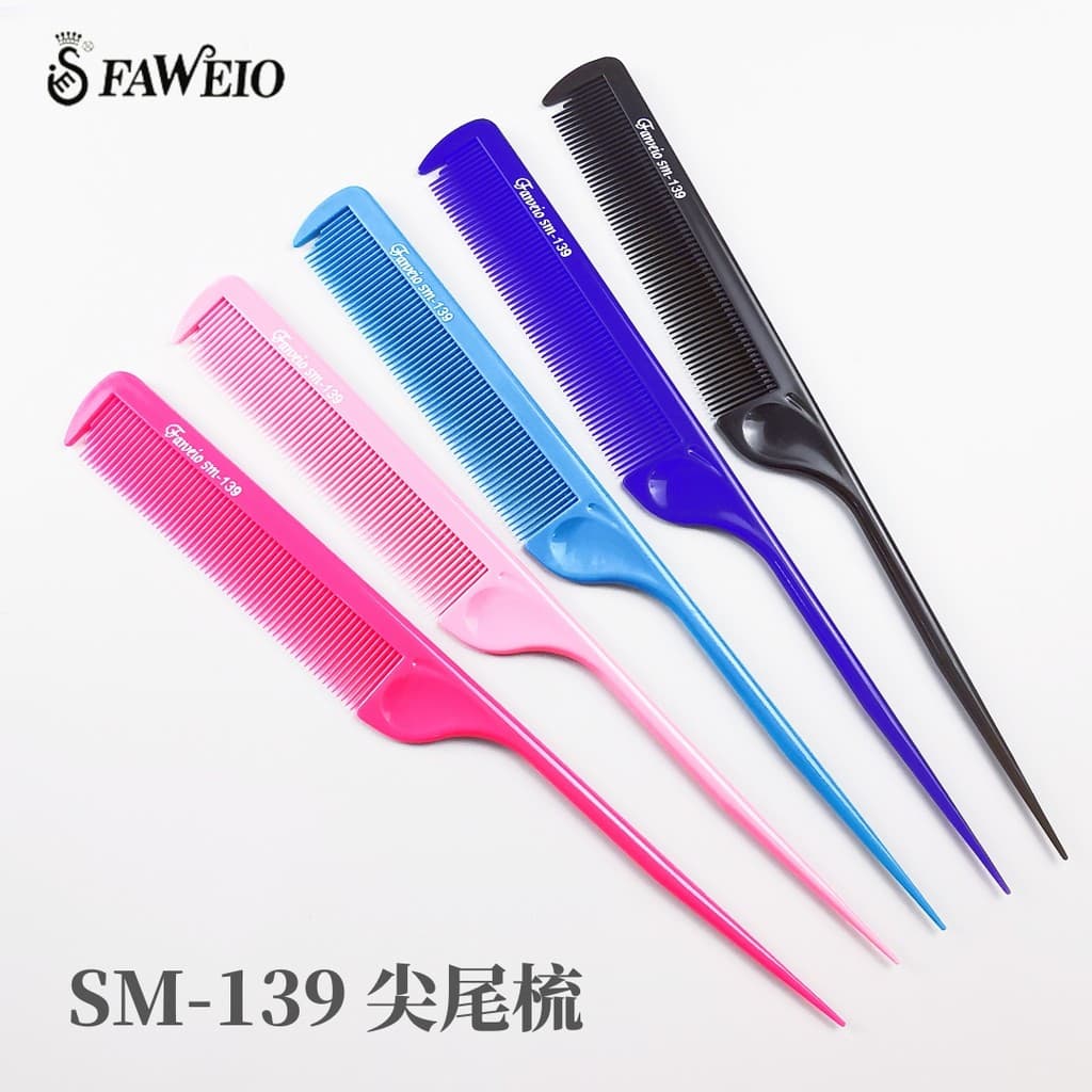 Taiwan Fawei ganso SM-139 resistente a altas temperaturas apontou cauda pente cabeleireiro profissional partição Perm ti
