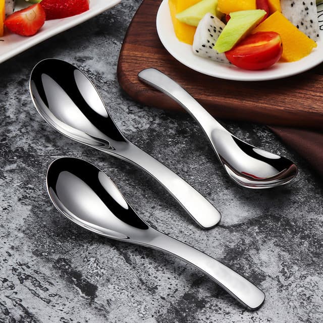 304 colher de aço inoxidável Extra grande colher de mesa de sopa das crianças colher de palácio engrossado