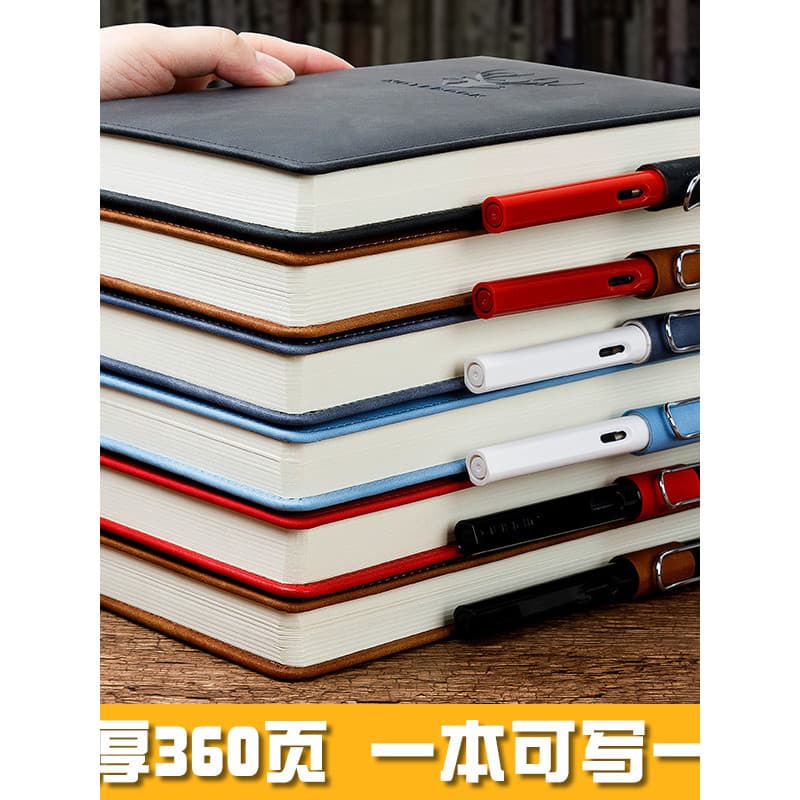 Caderno Bloco de notas Bloco de notas A5 Couro Engrossado Negócios Novo Estilo Papelaria Universidade Estudante Diário C