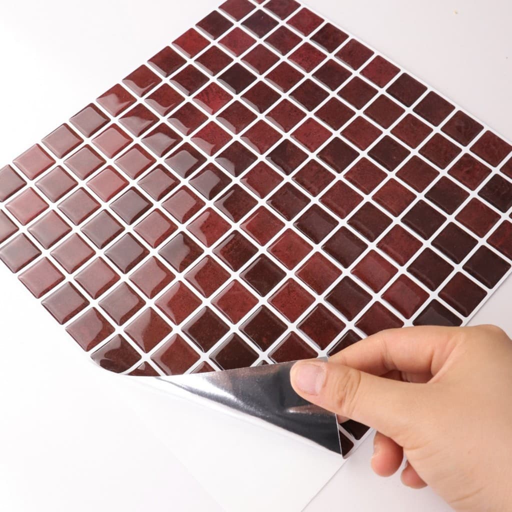 Mosaico papel de parede auto-adesivo imitação telha adesivo decoração fundo quarto sala estar adesivo