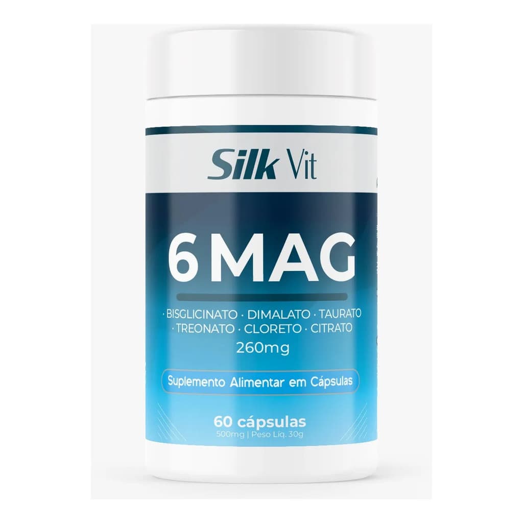 Hexa 6 Magnésio Bisglicinato Dimalato Taurato Treonato Silk