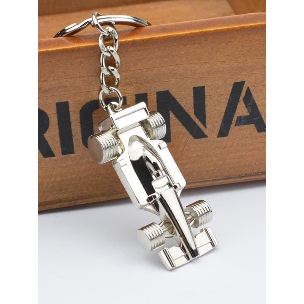 Criativo Metal F1 corrida chaveiro pingente chaveiro brinquedo masculino pingente chaveiro