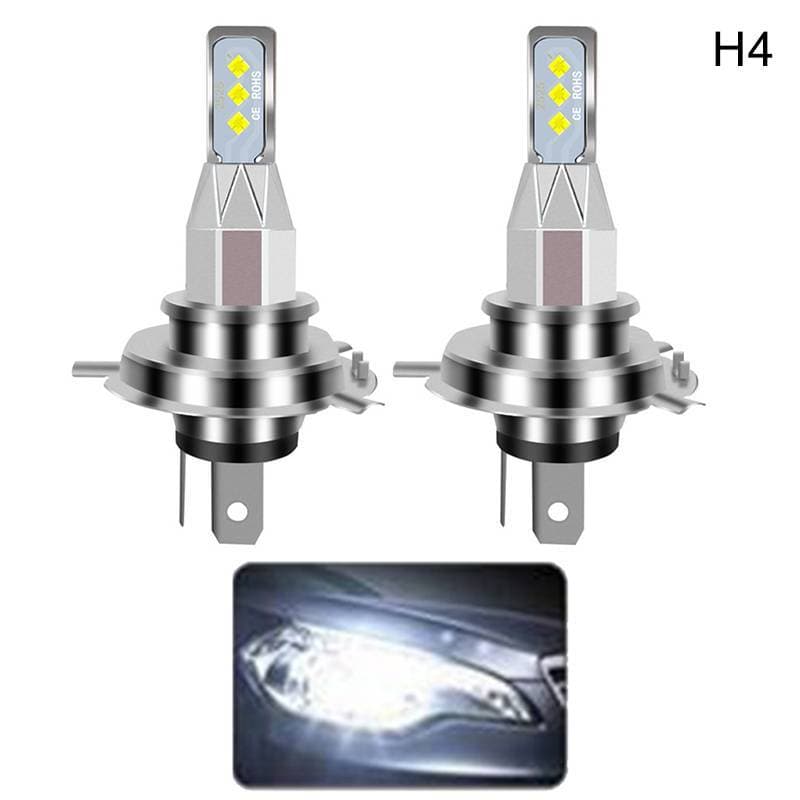 ADS 1Pcs H4 LED Farol De Carro Feixe De Lâmpada 24V 12V 80W Lâmpadas De Luz De Nevoeiro Automática De Alta Potência 6000