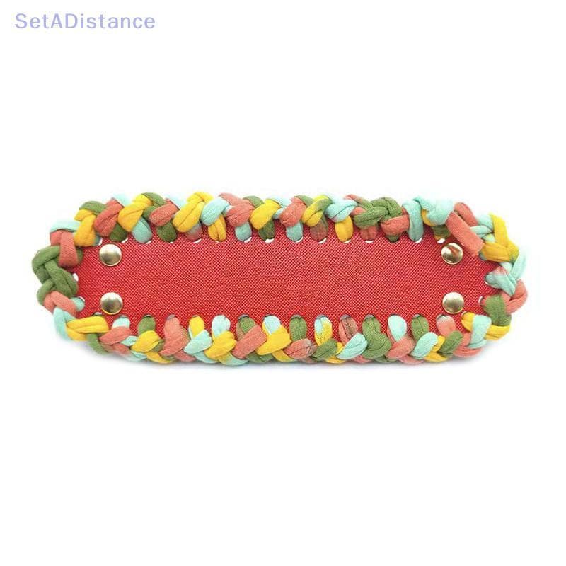 SetADistance 26.5 * 8 Cm Fundo De Bolsa De Couro PU Com 4 Rebites Oval Resistente Ao Desgaste Forte E Durável Para Tricô