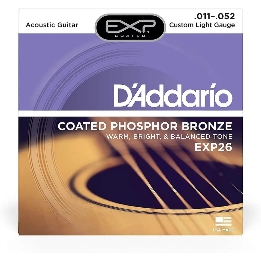 Encordoamento Violão Daddario Fósforo Bronze Coated 11-52