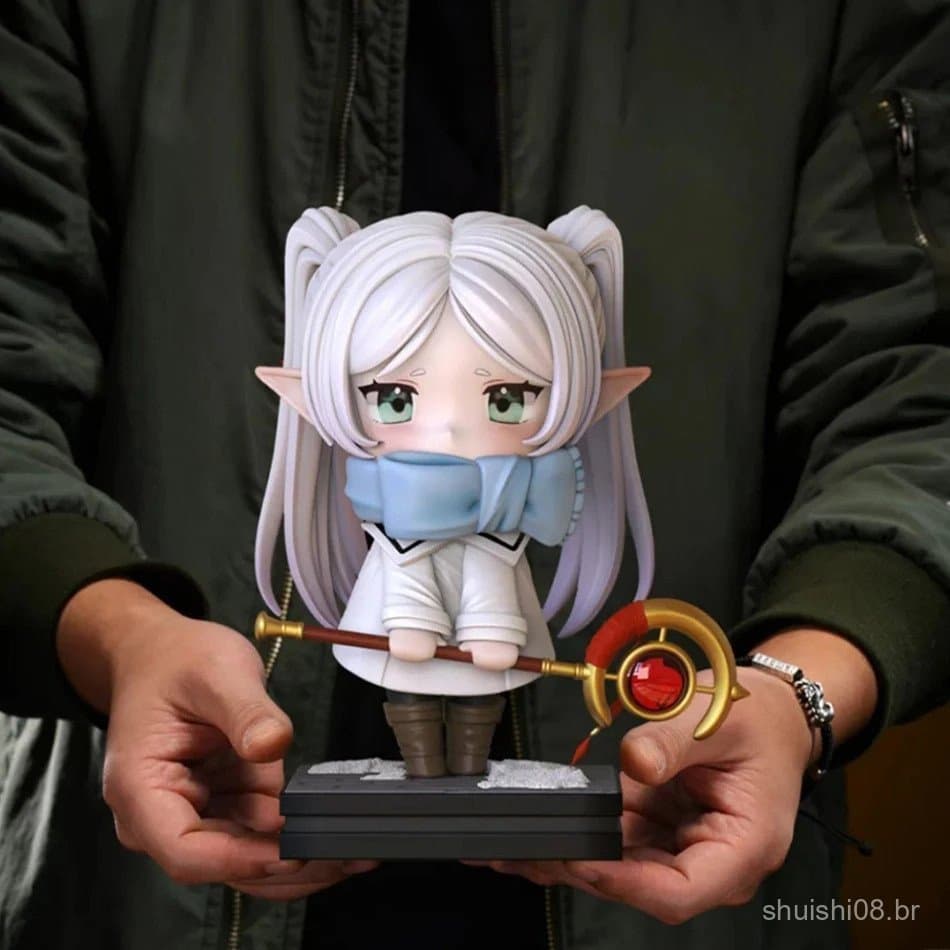 Figura de Ação Frieren Chibi com Mimic - Frieren: Beyond Journey's End, 13cm.
