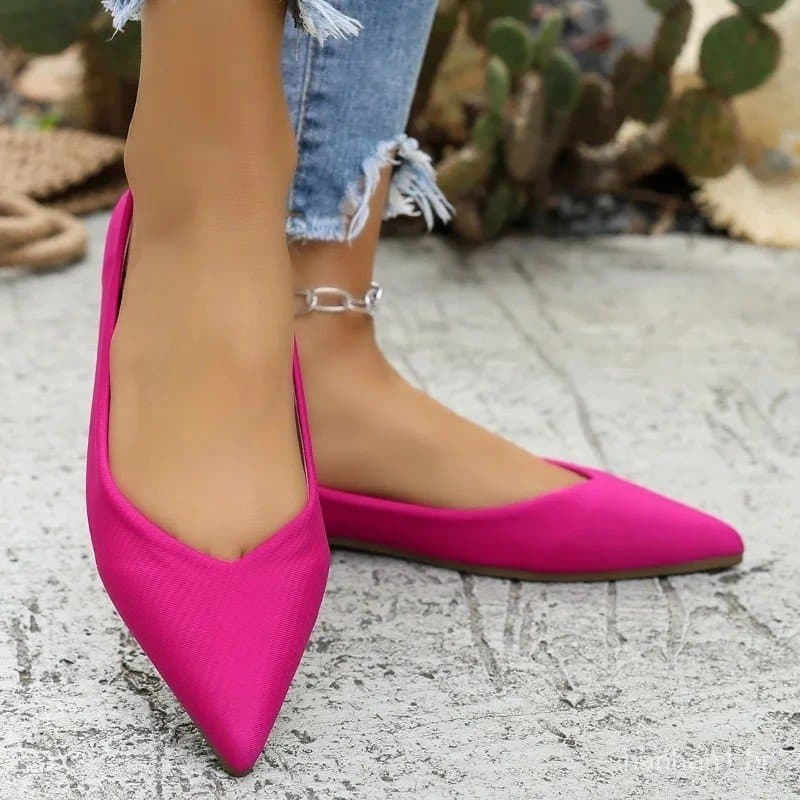 Novo Estilo 2026: Sapatilhas Femininas, Sapatos Casuais Femininos, Moda Primavera/Verão, Sapatos de Bico Fino Femininos,