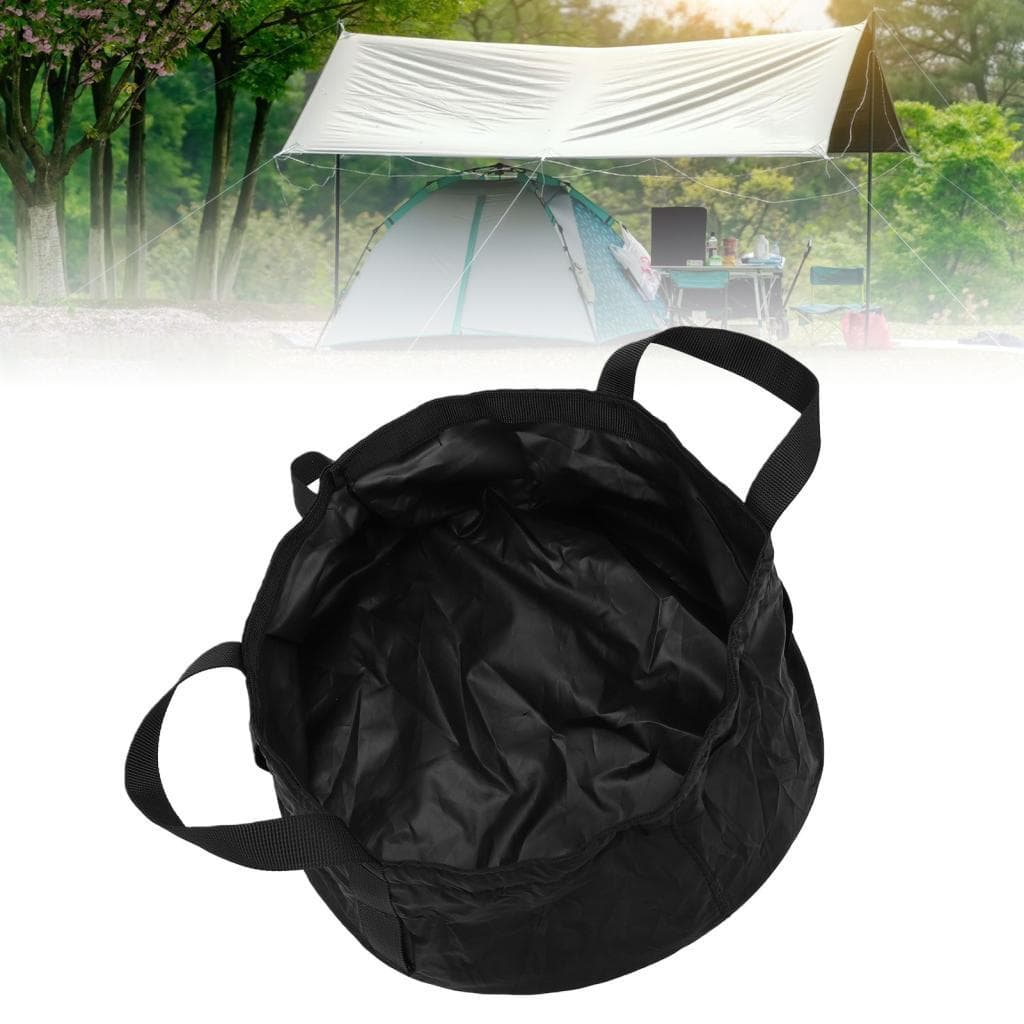 Balde de água dobrável Fesjoy Lavatório portátil Banheira dobrável Recipiente dobrável Nylon multifuncional 30 cm com