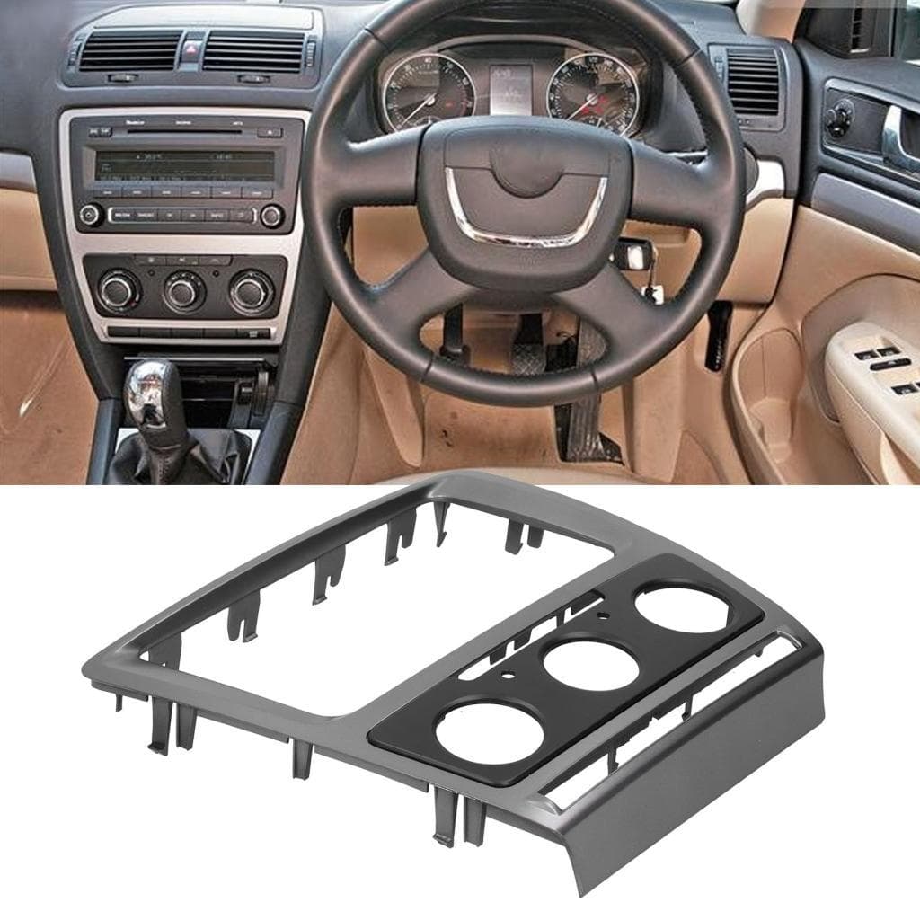 Carro estéreo quadro completo rádio painel de áudio guarnição acessório fáscia com material abs premium apto para laura